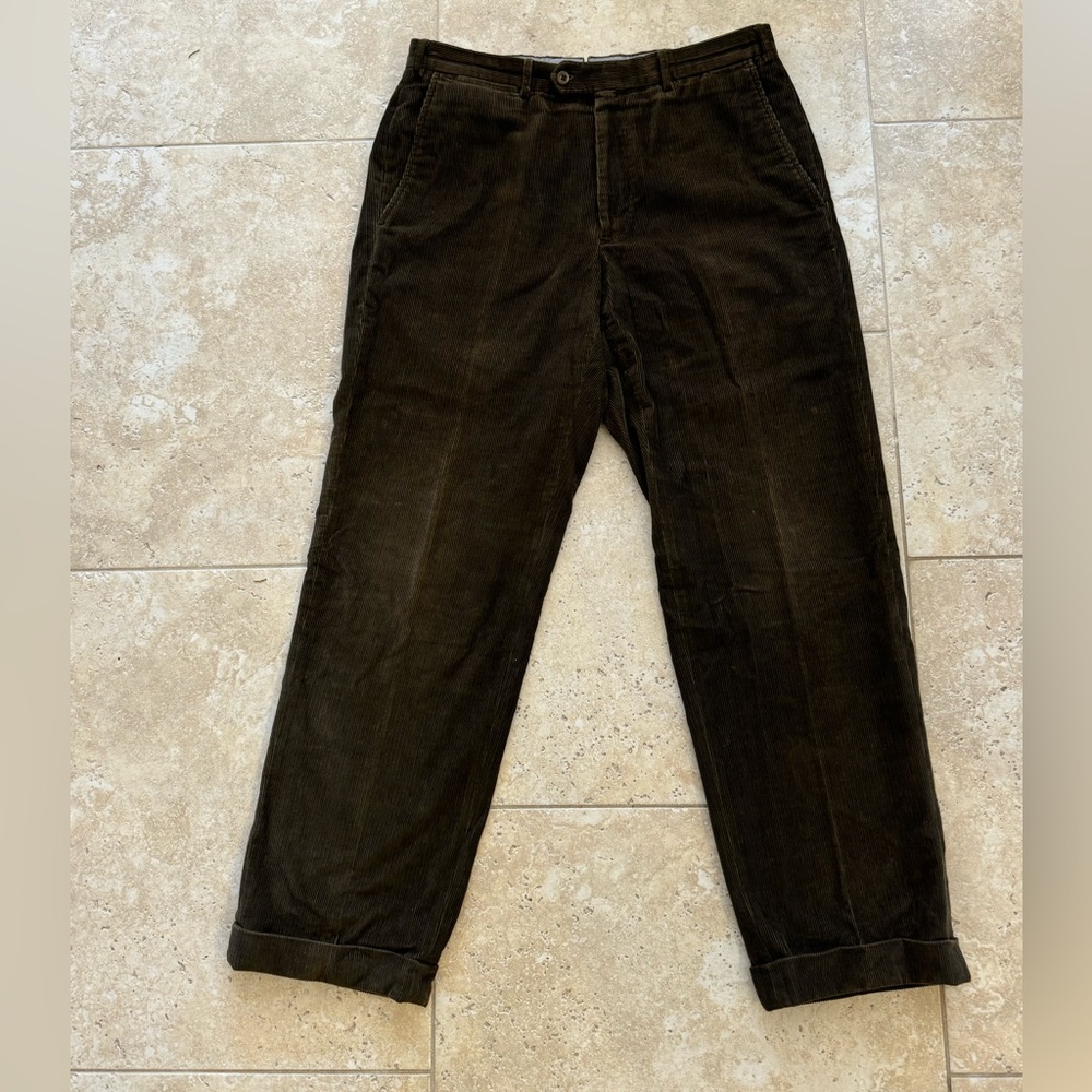Men's Ermenegildo Zegna Corduroy Pants - Hunter Green